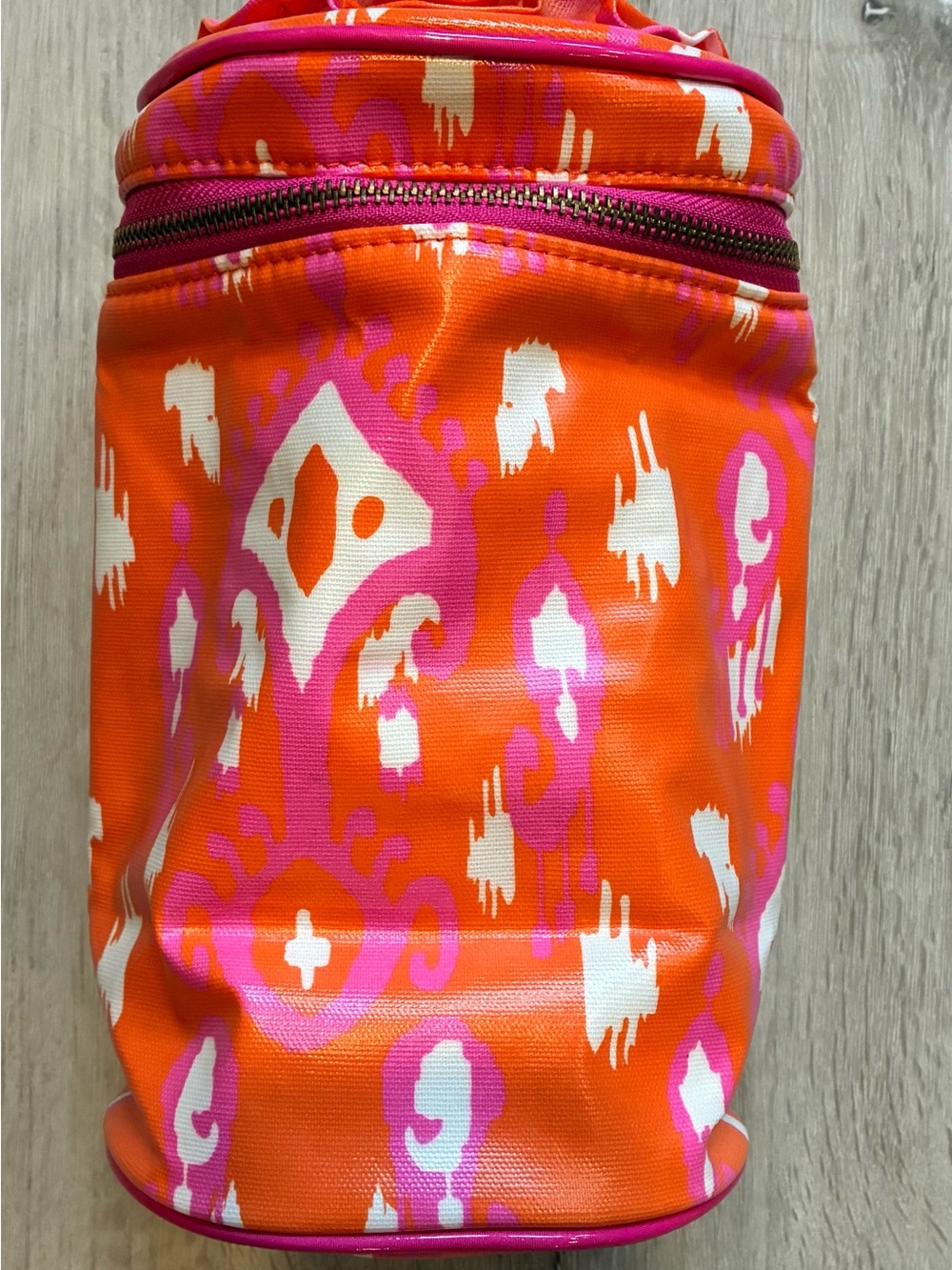 Mud Pie Orange and Pink Patterned Pouch